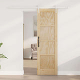Sliding Door ORKDAL Brown 61 x 198.5 cm Solid Pine Wood 3333688