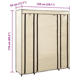 Cabinet Cream Non-woven fabric 150 x 45 x 176 cm Collapsible 282435