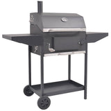 BBQ Charcoal Smoker with Bottom Shelf Black 43048