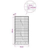 Gabion with 3.5 mm Wire and 5x10 cm Mesh 50x10x100 cm 3462523