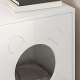 Cat House Gloss White 42.5 x 40 x 53 cm Engineered Wood 8000675