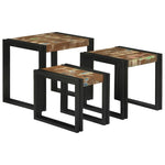 Nesting Tables Brown and black Solid Reclaim wood 4104729