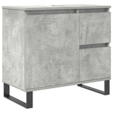 3 Piece Bathroom Furniture Set Concrete Grey Engineered Wood 3324957
