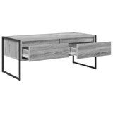 Coffee Table Grey Sonoma 100 x 46 x 40 cm Engineered Wood 886447