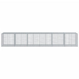 Gabion Basket with Cover 600x100x100 cm Galvanised Iron 3295200