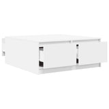 Coffee Table with Drawers White 100x100x40 cm 3328399