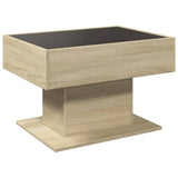 ZNTS Coffee Table with LED Sonoma Oak 70x50x45 cm Engineered Wood 847534