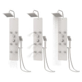 Shower Panel Unit Glass 25x47.5x130 cm White 151419