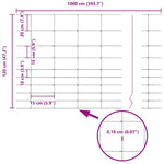 Field Fence Grey 1.2 x 10 m Steel 42005782