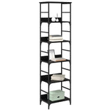 Bookshelf Black Oak 50x33x188.5cm Engineered Wood 882759
