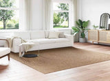 Area Rugs Moire Square AGIRA Natural 240 x 240 cm Polyester 42022543