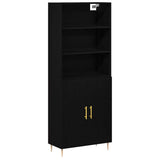 Highboard Black Oak 69.5 x 34 x 180 cm Engineered Wood 3333092