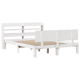 Bed Frame with Headboard without Mattress White 150x200 cm 3306830