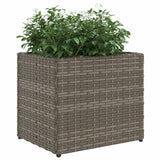 ZNTS Garden Planters 2 pcs Grey 36x30x32 cm Poly Rattan 3210533