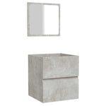 Bathroom Cabinet with Mirror Concrete Grey Engineered Wood 804867