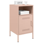 ZNTS Bedside Cabinets 2 pcs Pink 36x39x68 cm Steel 843069