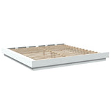 Bed Frame without Mattress White 200x200 cm 3281161