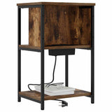 Bedside Cabinet Smoked Oak 38 x 31 x 61 cm Engineered Wood 859454