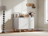Elegant Storage Sideboard - White/Gold-Tone T3398P343021