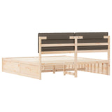Bed Frame with Upholstered Headboard Taupe 180 x 200 cm 3398112