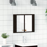 Bathroom Mirror Cabinet with Shelf Black Oak 60 x 12 x 45 cm 862550