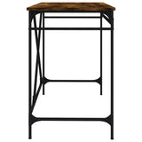 Desk Smoked Oak 100x50x75 cm Engineered Wood and Iron 826721