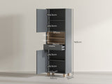 Tall Bathroom Storage Cabinet, Bathroom Storage Unit, Freestanding Bathroom Cabinet with Open T3398P341422