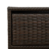 Garden Storage Cabinet Brown 55x59x69 cm Poly Rattan 365556