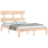 Bed Frame without Mattress Small Double Solid Wood Pine 3193501