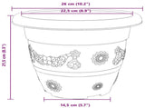 Plant Pots 24 pcs Black 26 x 21.5 cm Plastic 3403286