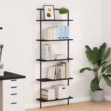 Bookshelf 5-Tier 60 x 24 x 168 cm Engineered wood Black Oak 879965