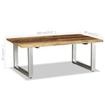 ZNTS Coffee Table Solid Reclaimed Wood 100x60x38 cm 244586