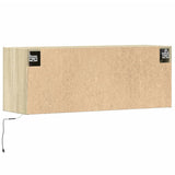 TV Wall Cabinet with LED Lights Sonoma Oak 100x31x35 cm 852364