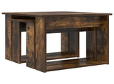 Coffee Table Set 2 pcs Smoked Oak Engineered Wood 8000128