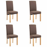 Dining Chairs 4 pcs Brown Fabric 249274