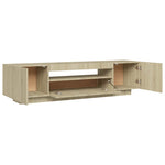 TV Cabinet with LED Lights Sonoma Oak 160x35x40 cm 804430
