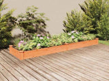 Garden Raised Bed with Liner Brown 240x60x25 cm Solid Wood Fir 364299