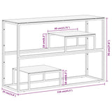 Console Table Gold Stainless Steel and Tempered Glass 350002