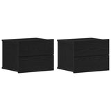 Bedside Cabinet 2 pcs Black Oak 40 x 30 x 30 cm Engineered Wood 862460