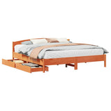 Bed Frame without Mattress Wax Brown 180x200 cm Super King Solid Wood Pine 3301820
