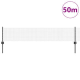 Fence with Post Grey 0.4 x 50 m Steel and PVC 3336617