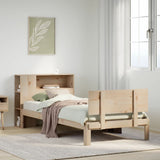 Bookcase Bed without Mattress 100x200cm Solid Wood Pine 3322648