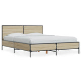 Bed Frame without Mattress Sonoma Oak 120x190 cm Small Double 3280023