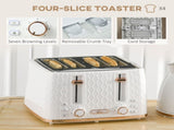 1.7L 3000W Fast Boil Kettle & 4 Slice Toaster Set, Kettle and Toaster Set with 7 Browning Controls, T3398P344227