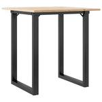 ZNTS Dining Table O-Frame 70x70x75 cm Solid Wood Pine and Steel 3282671