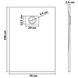 144771 Shower Base Tray SMC White 100x70 cm