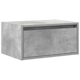 ZNTS Wall-mounted Bedside Cabinet with LED Lights Concrete Grey 860217