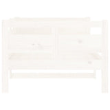 Day Bed without Mattress White Solid Wood Pine 90x190 cm Single 820308