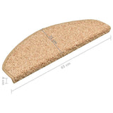 Stair Mats 15 pcs 65x21x4 cm Gold Half Round Large 322379