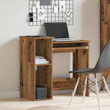 Desk with Shelves Old Wood 84x40x78 cm Engineered Wood 860452
